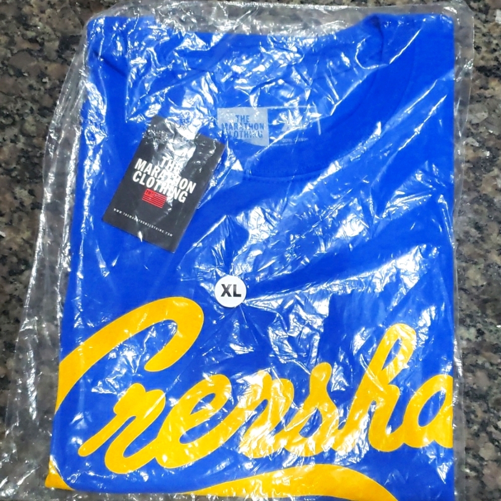The Marathon Clothing Nipsey Hustle "CRENSHAW" T-shirt blue/yellow